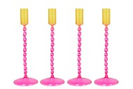 JULES DUTCH PINK CANDLE HOLDER ASS 9X25CM