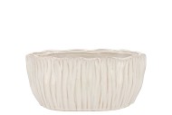 LIMA WHITE POT OVAL 17X15X12CM