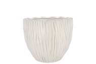 LIMA WHITE POT ROUND 13X13X11CM