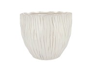 LIMA WHITE POT ROUND 17X17X14CM