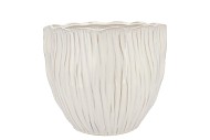 LIMA WHITE POT ROUND 19X19X16CM