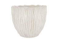 LIMA WHITE POT ROUND  22X22X19CM