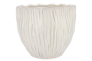 LIMA WHITE POT ROUND  29X29X25CM