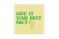 TILE GIVE IT YOUR BEST SHOT BEIGE 10X10X1CM