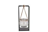 POLLY BLACK METAL RACK 1 GLASS HANGING 9X9X20CM