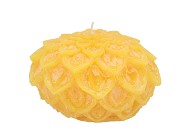 CANDLE DAHLIA YELLOW 12X8CM