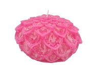 CANDLE DAHLIA FUCHSIA 12X8CM