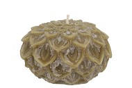 CANDLE DAHLIA OLIVE 12X8CM