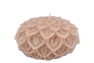 CANDLE DAHLIA SAND 12X8CM