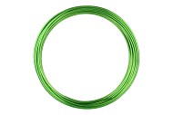 FIL D' ALUMINIUM LAQUE VERT POMME 2MM X 12 MÈTRES PAR 100 GRAMMES 
