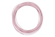 FIL D' ALUMINIUM LAQUE ROSE CLAIR 2MM X 12 MÈTRES PAR 100 GRAMMES 
