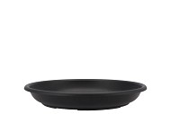 BLUMENMATERIAL PLASTIK UNTERTASSE 28CM SCHWARZ PRO 10 STÜCK