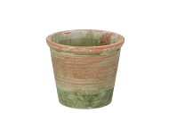 CEMENT POT OUD GROEN/ROOD 12X10CM