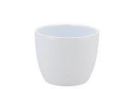 CERAMIC WHITE SHINY POT 7CM