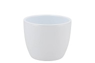 CERAMIC WHITE SHINY POT 8CM