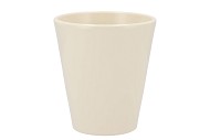 CERAMIC CREME SHINY POT ORCHID 15CM