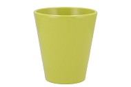 CERAMIC LIME SHINY POT ORCHID 15CM