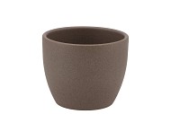 KERAMIEK POT BRUIN 8CM