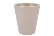 CERAMIC TAUPE SHINY POT ORCHID 15CM