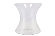 GLASS VASE DIABOLO 18X19CM