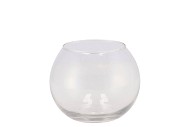 GLASS VASE BALL SPHERE SHADED D13XH10CM