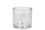 GLASS POT CYLINDER HEAVY 9X8CM