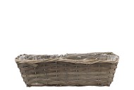 WICKER KORB BALKON GRAU 40X16X12CM