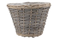 WICKER TOPF KORB RUND GRAU 30X23CM