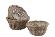 RATTAN BOWL BASKET 3PCS D30XH14CM NM