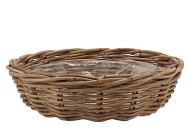 RATTAN BOWL BASKET SPHERE SHADED 41X12CM