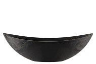 MELAMINE GREY BOAT OVAL 66X17X21CM