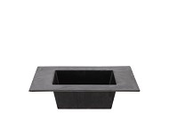 MELAMINE SQUARE BOWL GREY 20X20X5CM