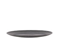 MELAMINE GREY PLATE ROUND 27X27X2CM NVB