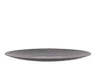 MELAMINE GREY PLATE ROUND 40X40X2CM