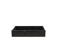 MELAMINE GREY BOWL SQUARE 20X20X4CM