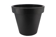 PLASTIC ANTHRACITE POT WIDE EDGE 40CM