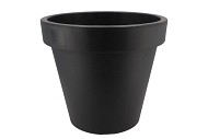 PLASTIC ANTHRACITE POT WIDE EDGE 48CM